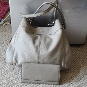Coach purse and matching wallet